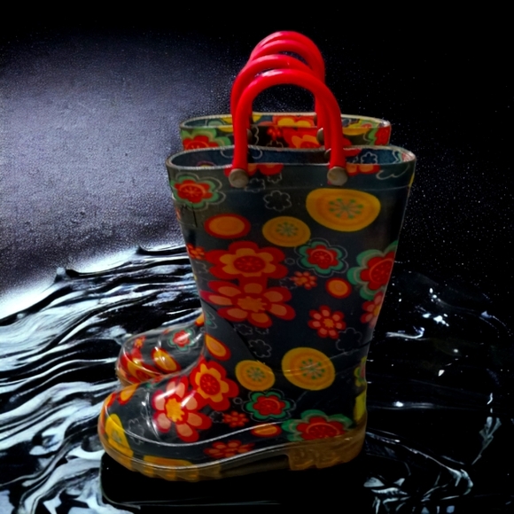 Girl's Western Chief Big Bloom Rain Boots - Picture 5 of 7